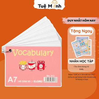 Thẻ flash card klong 85 tờ a7 klong ms 913 vocabulary card học ngoại ngữ bìa