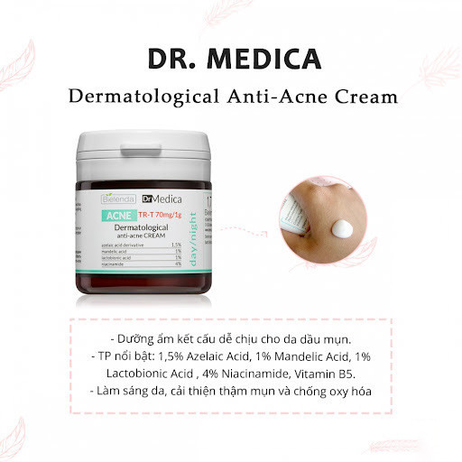 Ảnh 4 của Kem dưỡng Bielenda Dr. Medica Anti-Acne Dermatological giảm mụn, mờ thâm 50ml