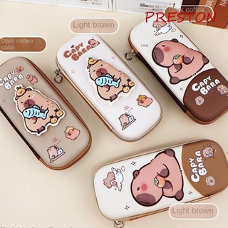 Hộp đựng bút chì PRESTON Capybara, Túi đựng văn phòng phẩm Capybara chống nước dung tích lớn, Hộp đựng bút đa chức năng Dây kéo Túi lưu trữ hoạt hình Capybara Túi đựng bút Máy tính để bàn