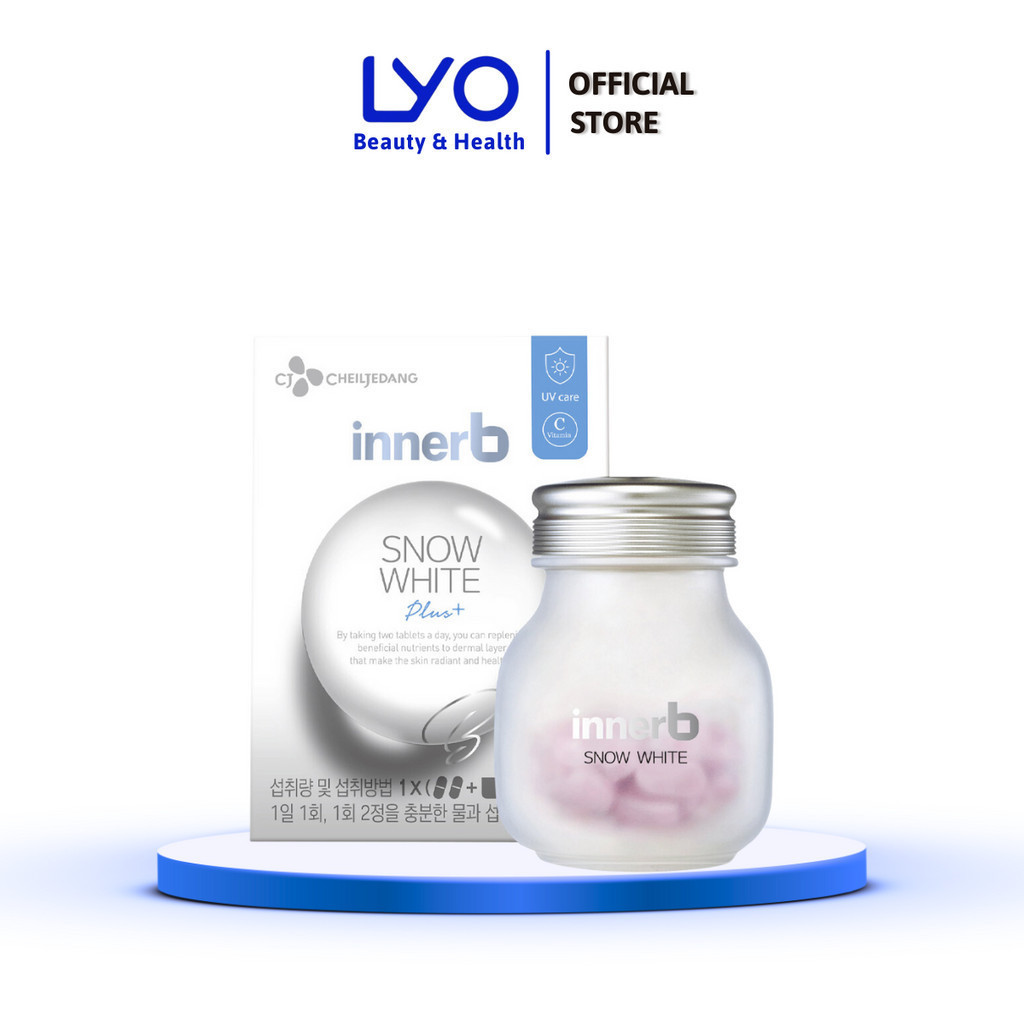 Viên Uống Giúp Trắng Mịn Da, Giảm Nếp Nhăn InnerB Snow White Plus+ Hàn Quốc 56 Viên