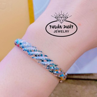  Phụ Kiện Vòng Kiềng Tay Nữ V027 Mo Ý Bản 9Li Cắt Máy 9D Đeo Tay Sáng Chiếu Trang Sức Bạc Xi Kim - Bạc Thuận Phát 