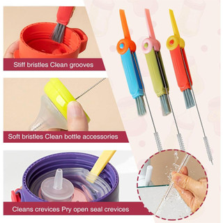 Bàn chải làm sạch nắp cốc 3 trong 1, Bộ bàn chải làm sạch ống hút nâng cấp 2024 Bộ bàn chải làm sạch nắp cốc Dụng cụ làm sạch, Bàn chải làm sạch khoảng cách nắp cốc đa chức năng
