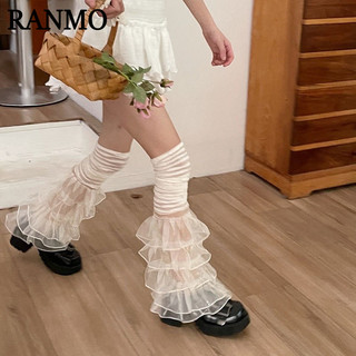 Tất lụa Zhu Xia và ren 6 màu mới ngọt ngào Y2K