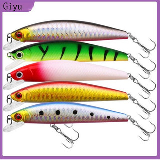 Mồi câu cá bằng nhựa cứng Giyu 8cm / 7g kèm 2 móc