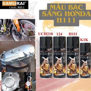 combo sơn xịt màu bạc sáng ánh kim H111 samurai gồm 4 chai (UCH210-124-H111-K1K)