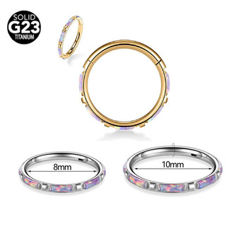 1 chiếc G23 Titan 16G inset Opal mũi mũi xỏ khuyên trang sức