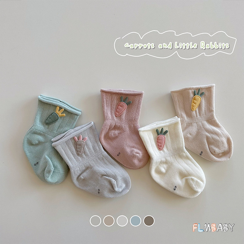 Tất cà rốt sơ sinh Tất Cotton cho bé Phụ kiện tất 0-2 tuổi