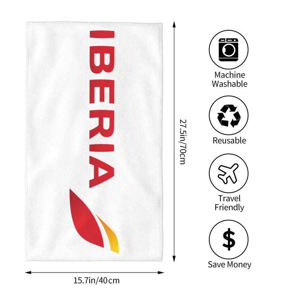 Logo Iberia Khăn Thấm Hút Khăn Vuông Khăn Mặt Đi Biển Khăn Tay Khăn Tắm Chạy Bộ Thể Dục Yoga Khăn Th