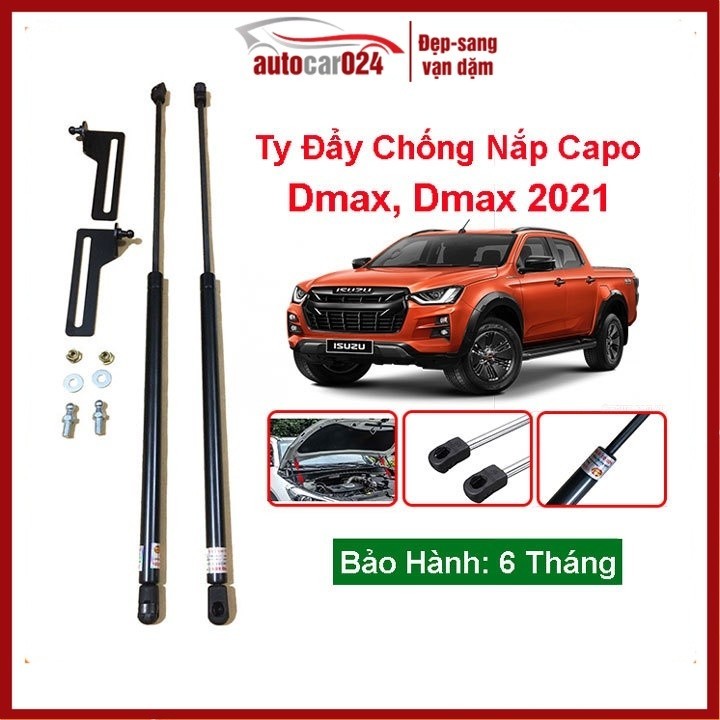Ty capo Dmax D-Max 2021-2025 hỗ trợ mở nắp ca pô tự động