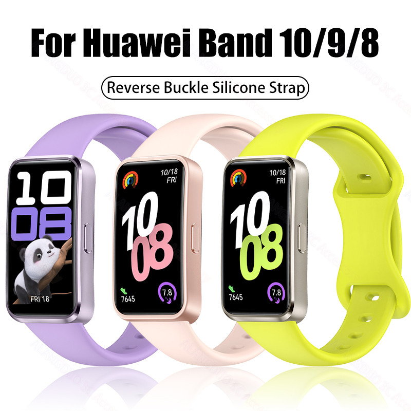 Huawei Band 10 9 8 Dây Đeo Silicon Dây Đeo Tay Vòng Tay Thay Thế Cho Huawei Smart Band 10 Cổ Tay Dây