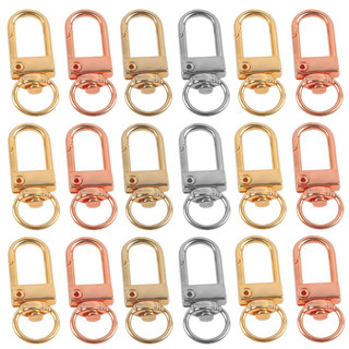 10 Chiếc Xoay Chó Khóa Carabiner Vàng Tôm Hùm Móc Cho DIY Trang Sức Làm Chìa Khóa Dây Xích Phụ Kiện Cung Cấp