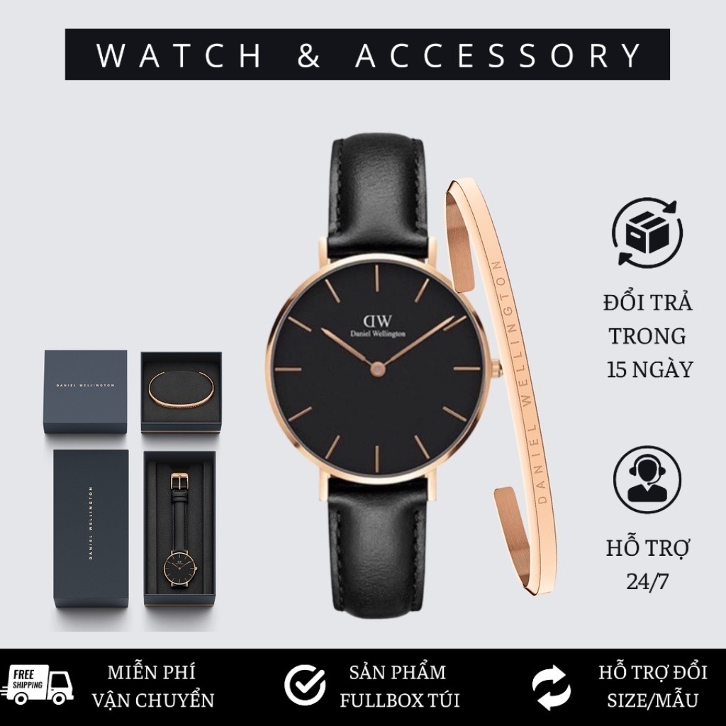 Đồng Hồ Nữ Daniel Welington Classic Petite Sheffield Rose Gold Black D_W Chính Hãng - DANIEL WATCH S