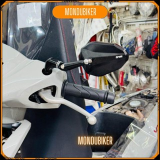 Gương, kính H2C Mview V2 Full nhôm CNC chân 744 chắc chắn bền đẹp góc nhìn rộng