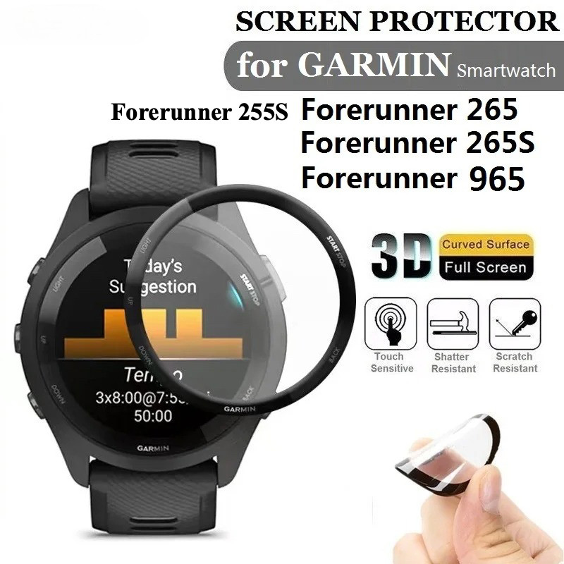 Miếng dán bảo vệ màn hình mềm cong 3D cho Garmin Forerunner 965 / Forerunner 265 265 265S Đồng hồ th