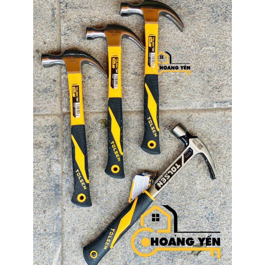 Búa đinh, búa nhổ đinh, búa sừng dê cán nhựa Tolsen  25028, Tolsen 25030, Tolsen 25031, Tolsen 25171