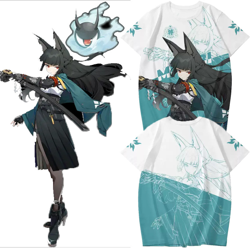 NS1 zzz Zenless Zone Zero Hoshimi Miyabi Cosplay vải Full Graphic Áo thun Anime tay ngắn hàng đầu SN