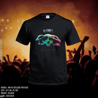 In FLAMES BAND 100% COTTON ÁO THUN UNISEX ĐỒ HỌC IN