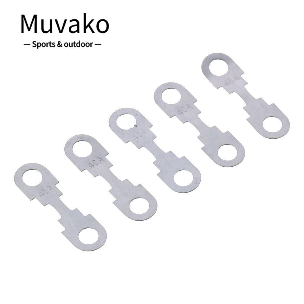 Muvako Tấm kẽm phẳng, 32 (V) 42 * 12 * 5mm / 1.65 * 0.48 * 1.97inch Mảnh cầu chì nhỏ, ô tô chèn lỗ tròn 30A-150A tiện lợi