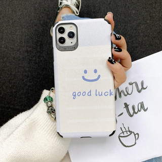 Ốp lưng da imd face smile - nền trơn - r064