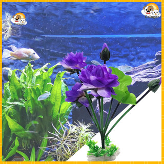 Bể cá trang trí thực vật tự nhiên cây bể cá nhiều màu sắc nhân tạo hoa sen để trang trí bể cá sống động nước lily trang trí cho cảnh quan bể cá