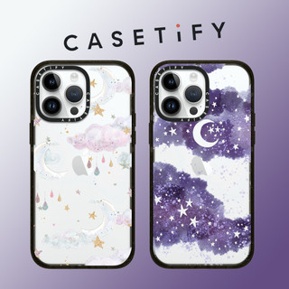 Casetify Starry Moon Clouds Ốp Điện Thoại Acrylic Trong Suốt Cho iPhone 15 Pro Max 14 Plus 13 ProMax 12 12Pro 11 Vỏ Bảo Vệ Cứng Điện Thoại Chống Sốc