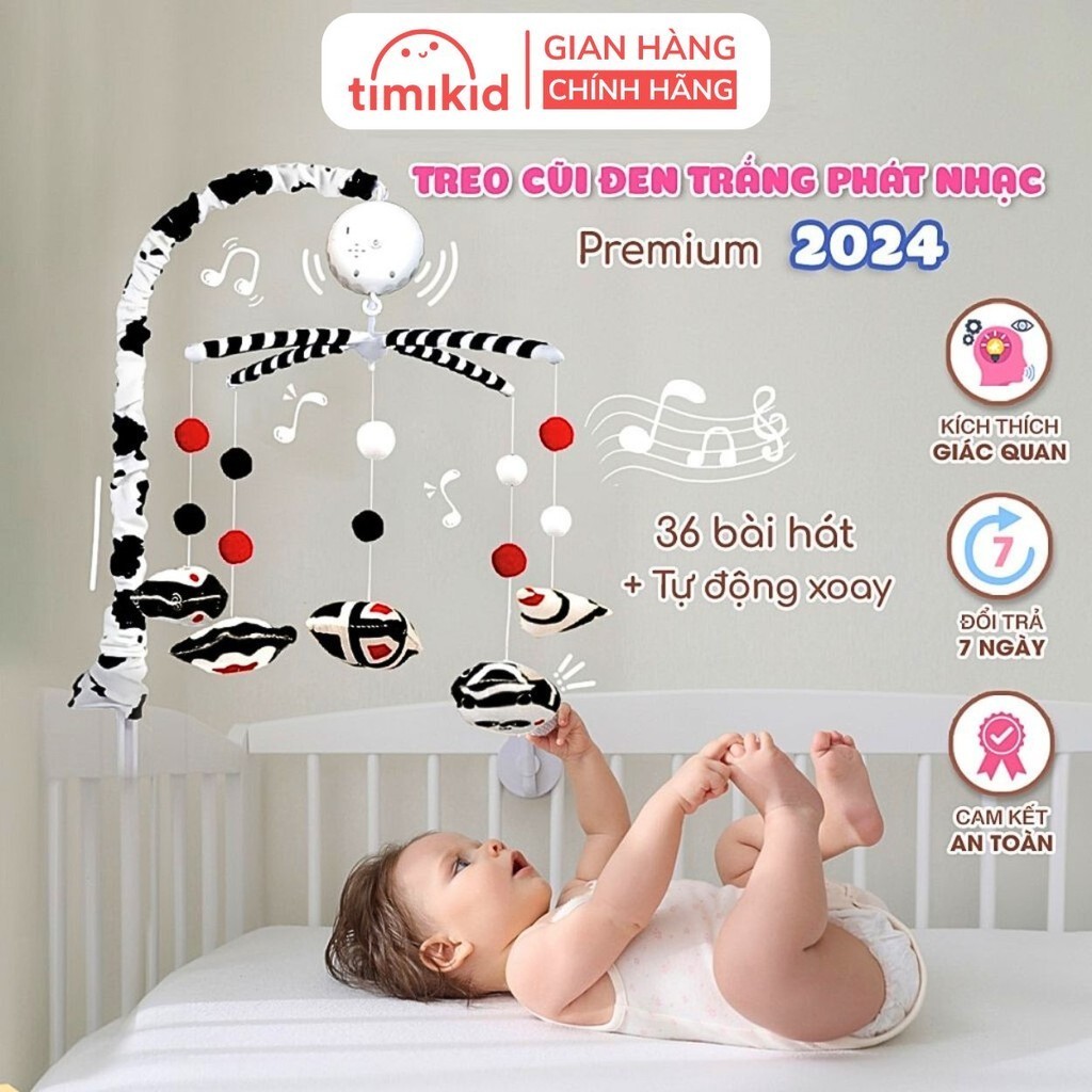  Đồ Chơi Treo Nôi Cũi Phát Nhạc Lalala Baby Mẫu Mới 36 Bài Hát Kích Thích Thị Giác - Timikid 
