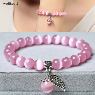 Weijiaott Thời Trang Màu Sắc Tự Nhiên Mã Não Mắt Mèo Vòng Tay Đá Dành Cho Nữ Pha Lê Đính Hạt Vòng Tay Thẩm Mỹ Lắc Tay Trang Sức VN