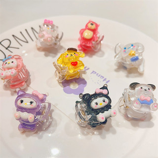Phiên bản hàn quốc sanrio dễ thương acrylic cá mập nhỏ kẹp tính khí cô gái hoạt hình kuromi kẹp tóc sau đầu kẹp tóc phụ kiện tóc