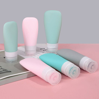 Silicone Du Lịch Bộ Chai Phụ Dầu Gội Sữa Tắm Sữa Tắm Nhỏ Rỗng Chai Ống Lật Chai