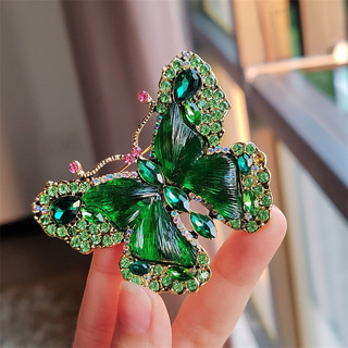 Công Nghiệp Nặng Pha Lê Bướm Thổ Cẩm Động Vật Thời Trang Côn Trùng Nữ Thổ Cẩm Thời Trung Cổ Cao Cấp Đa Năng Áo Khoác Ngực Hoa