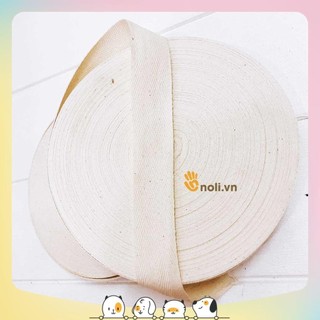 Dây cotton lót nón, mũ 3cm màu kem (1 mét)