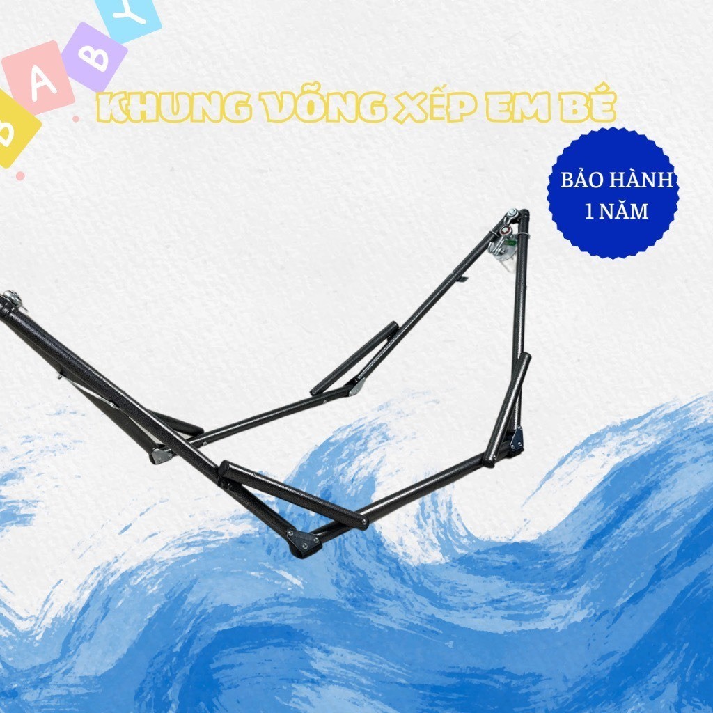 KHUNG VÕNG XẾP NGƯỜI LỚN, VÕNG XẾP MI NI EM BÉ O - 6 TUỔI SƠN TĨNH ĐIỆN CAO CẤP .