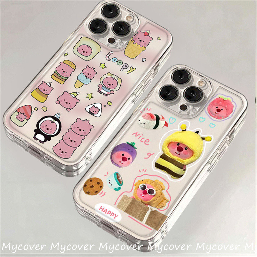 Vỏ Trong Suốt Loppy Cho IPhone 11 15 12 13 14 Pro Max X Xr Xs 8 7 6 Plus SE 2020 Vỏ Điện Thoại Silic