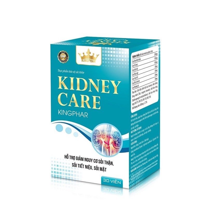Viên uống Kidney Care Kingphar - Giúp lợi tiểu , hỗ trỡ giảm nguy cơ sỏi thận , sỏi tiết niệu , sỏi 