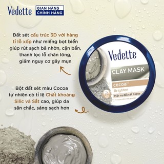 Mặt nạ đất sét Vedette Bùn Non (Cocoa) 145g ( Hàng chính hãng )