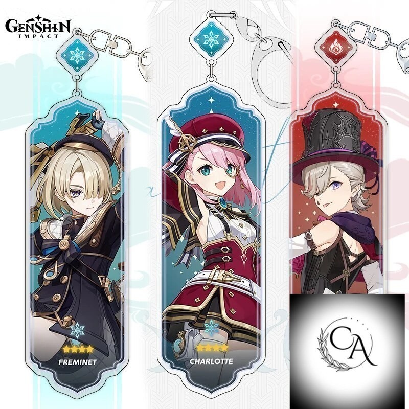Móc khóa Genshin impact Ayaka Furina Xiao Scaramouche Raiden Hu Tao a126 Phụ kiện trang trí túi xách