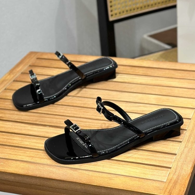 Giày Sandal Nữ Slip-On Nơ Thời Trang