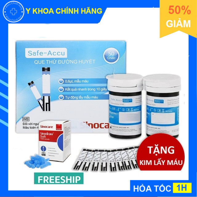 Que Thử Đường Huyết Sinocare Safe Accu | (Date Xa)