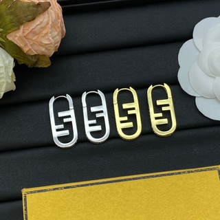 Bông tai thời trang thép titan chữ logo tai vòng bông tai trang sức nữ