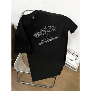 Fashmily Hàng có sẵn 100% Cotton Áo thun nữ tay ngắn Cặp đôi Hàn Quốc Baju Oversize Nam dáng rộng Tee