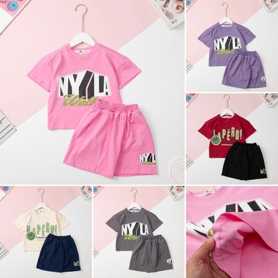 Bộ quần đùi áo phông LITIBABY trẻ em, in chữ LAPERO,NYLA Size 28kg - 55kg