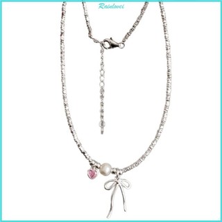 WHAVFORI Sang Trọng Đính Hạt Vòng Cổ Có Dây Nơ Mặt Dây Chuyền Vòng Cổ Choker Cho Sinh Nhật Ngày Lễ Tình Nhân Trang Sức Thời Trang