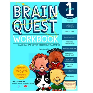 Sách: Braint Quest WorkBook 1 - bài tập workbook 1 - Cấp Độ 3 - Song ngữ Anh Việt ( 6 -7 tuổi )
