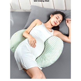Gối Ôm Bầu 2 in 1 thông minh chủ động tháo rời kê lưng, đỡ bụng, kê chân giảm tối đa đau lưng cho mẹ MisanHCM