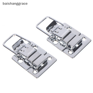 Baishanggrace 2 Chiếc Thép Không Gỉ Chrome Chuyển Đổi Chốt Cho Ngực Hộp Đựng Vali Dụng Cụ Khóa Baishangrace
