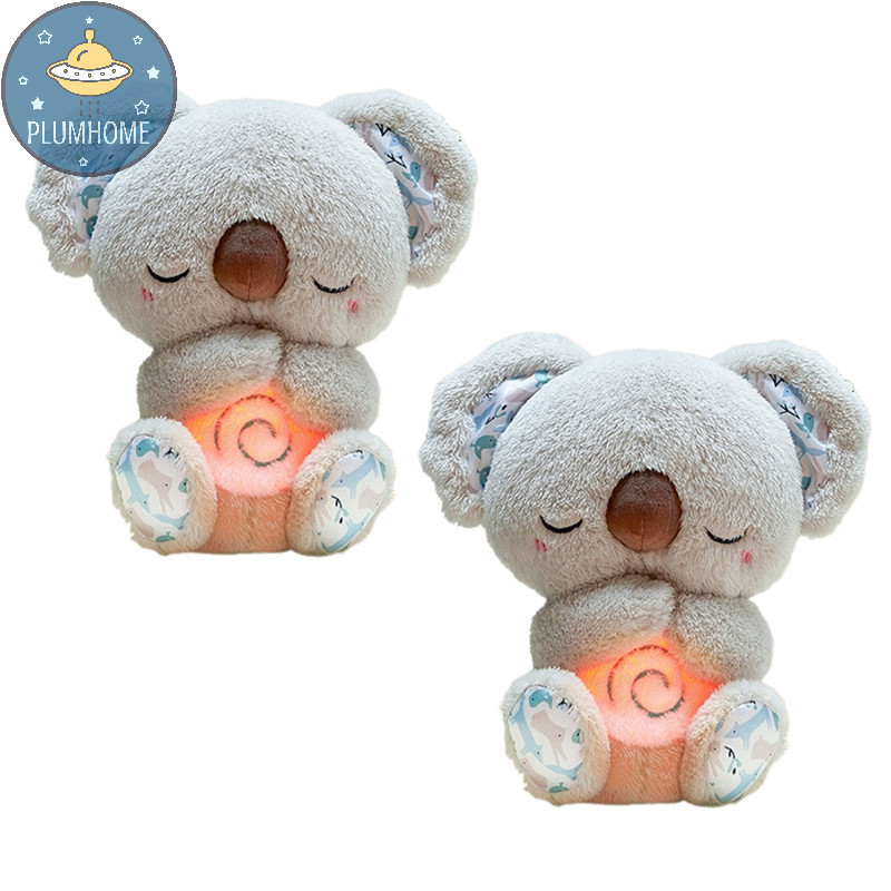 Plumhome Baby Breathing Bear Koala Plush Doll Soothing Children Soothing Music Soothing Baby Sleepin