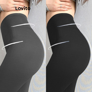 Quần legging Lovito cá mập lưng cao màu trơn cơ bản cho nữ LNE02002 (Nhiều màu)