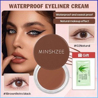 ⚡⚡COD Kem kẻ mắt MINSHZEE chống nước, bền màu, lâu trôi, khô nhanh, mịn và dễ vẽ Không dễ phai hay nhòe kem kẻ mắt bằng cọ