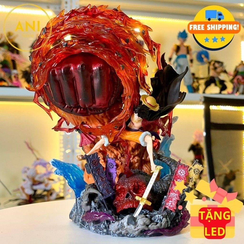 Mô hình LUFFY GEAR RED ROC 25cm - Có hộp màu - Mô hình One Piece - Tặng LED Toy Đồ Chơi