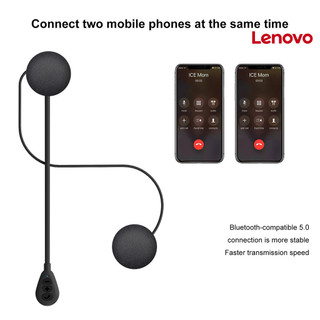 Lenovo 1 bộ mũ bảo hiểm đi xe đạp tai nghe giảm tiếng ồn thông minh stereo vòm bluetooth tương thích 5.0 nghe nhạc xe máy mũ bảo hiểm tai nghe đi phụ kiện